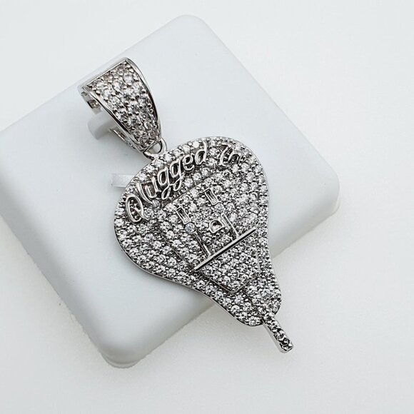 "925 Sterling Silver Plated CZ Pendant, INUS1BR061 - Picture 10 of 10